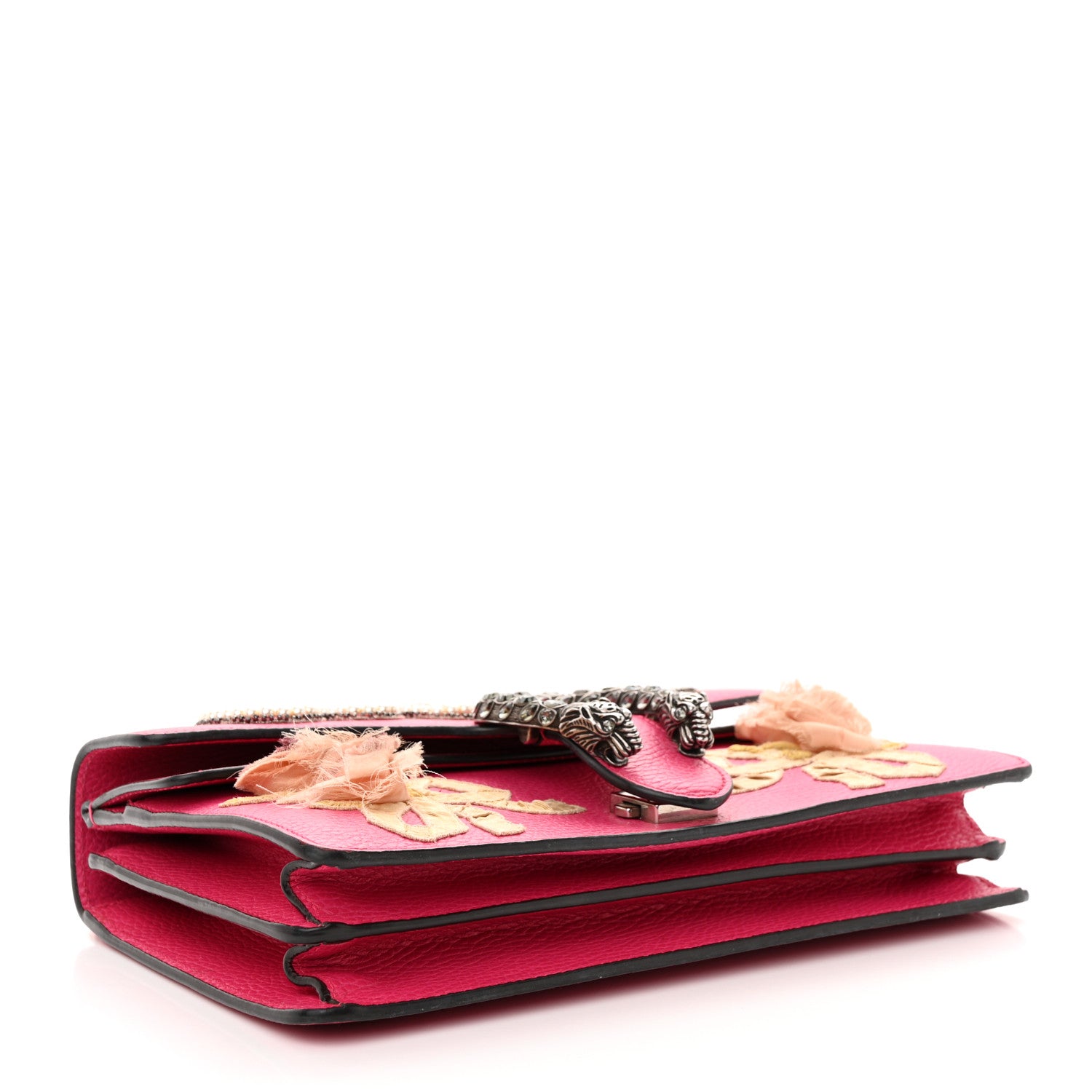 Gucci Pebbled Calfskin Embellished Guccify Small Dionysus Shoulder Bag Rosa 4 of 12