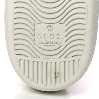 Gucci Calfskin Stripe Womens New Ace Sneakers 37 New Mystic White Ecru Red Flame 6 of 10