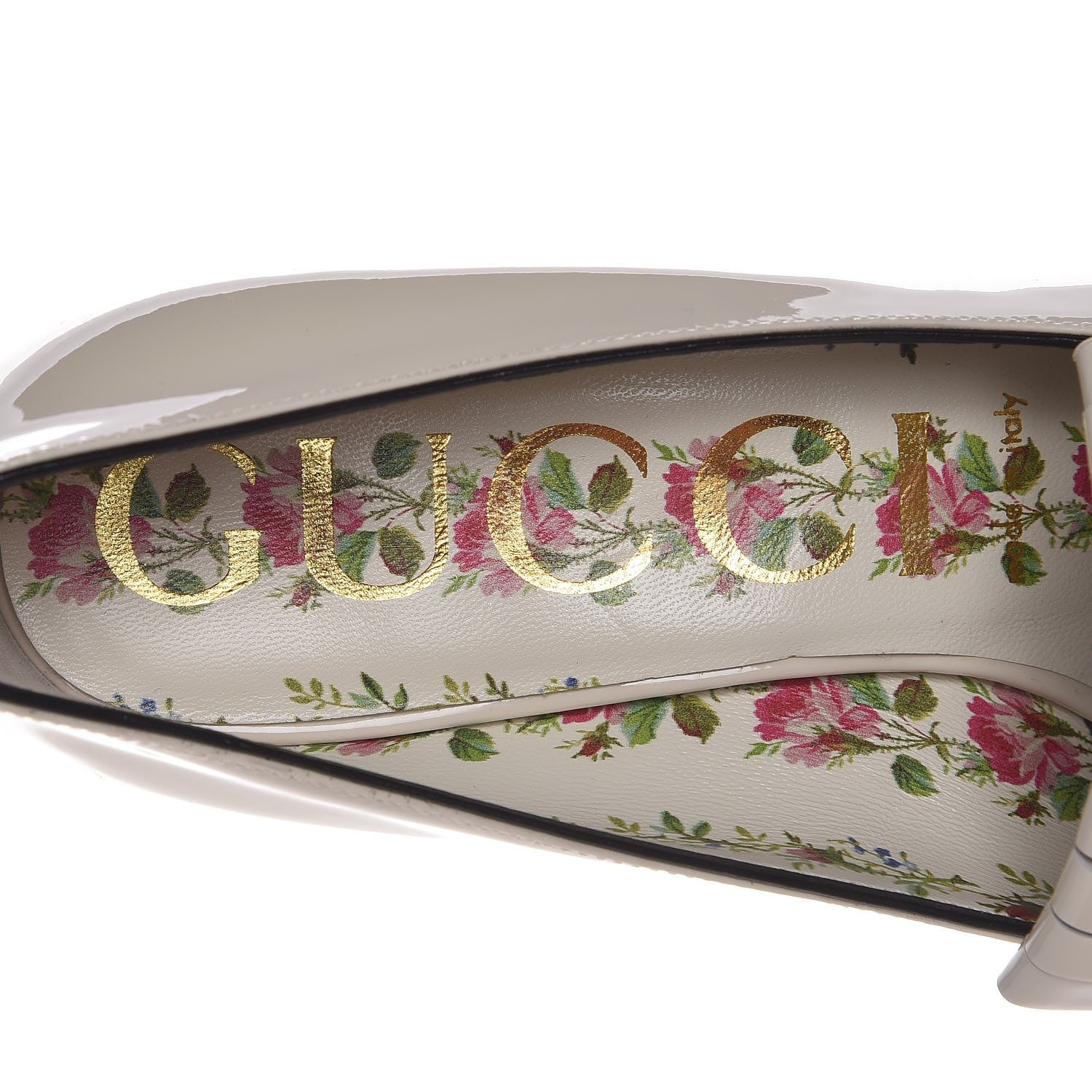 Gucci Vernice GG Marmont Fringe 50mm Loafer Pumps 38 Mystic White 7 of 9