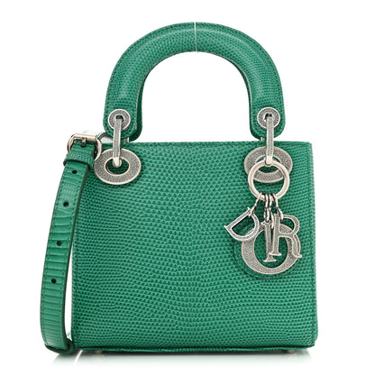 Christian Dior Lizard Swarovski Crystal Mini Lady Dior Green 1 of 11