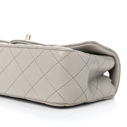 Chanel Lambskin Quilted Mini Rectangular Flap Grey 9 of 10