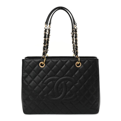 Chanel Caviar Quilted Grand Shopping Tote GST Black 1 of 9