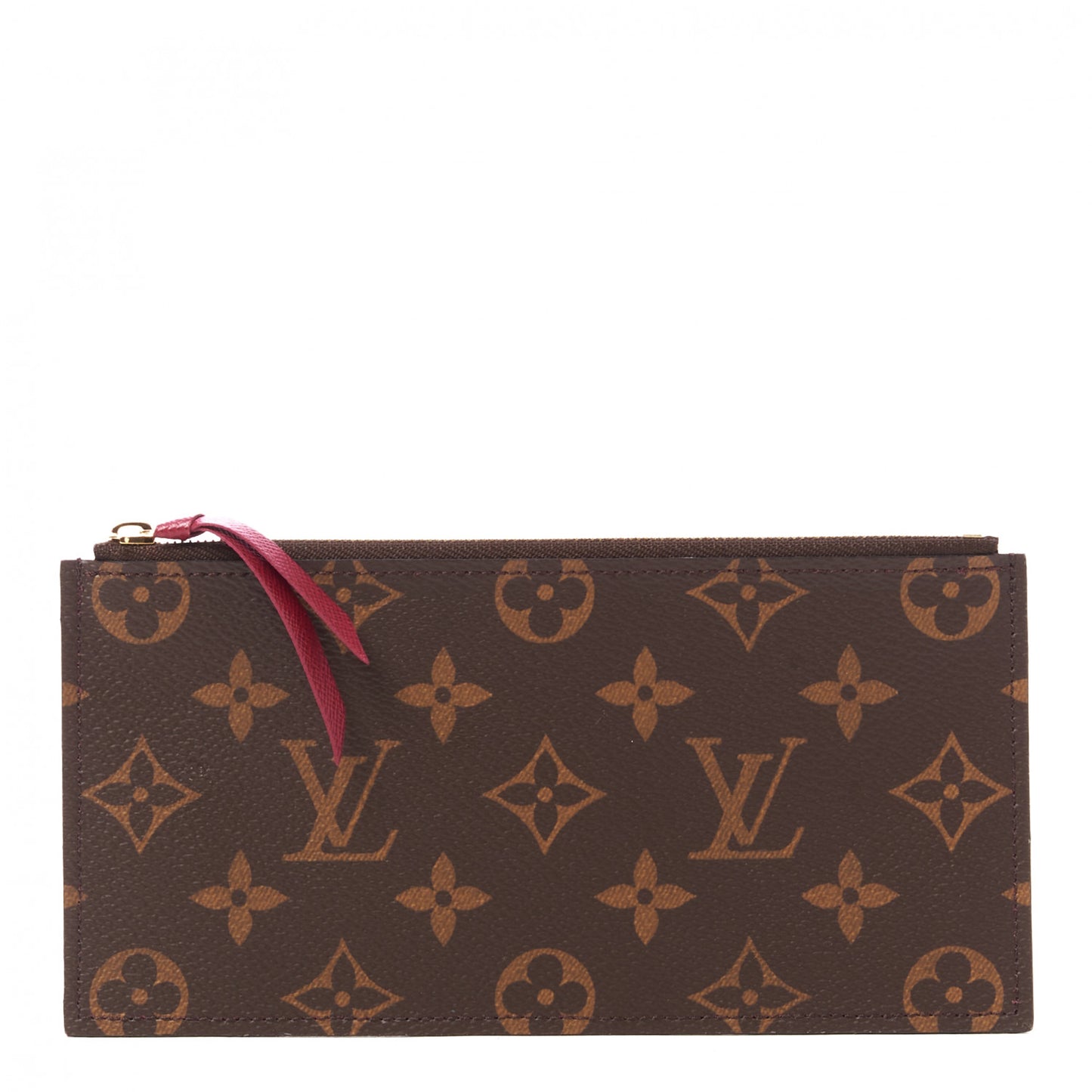 Monogram Felicie Chain Wallet Zippered Insert Fuchsia