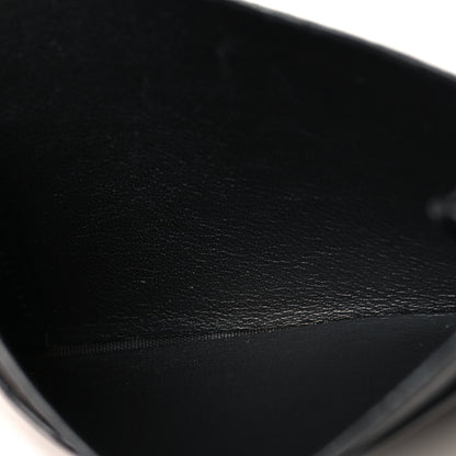 Saint Laurent Calfskin Crocodile Embossed Sac De Jour Card Case Black 5 of 8