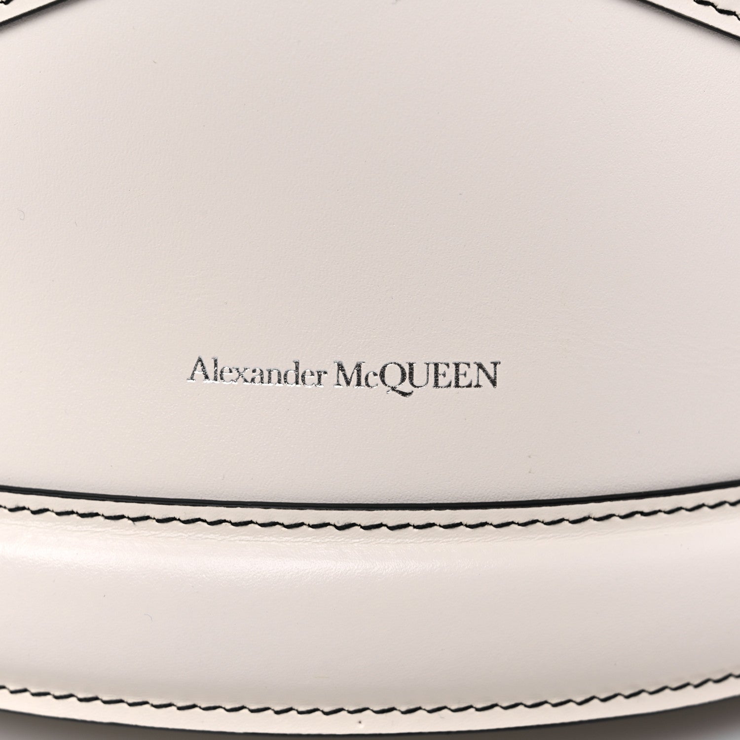 Alexander McQueen Calfskin Mini Curve Bucket Bag White 6 of 12