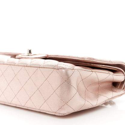 Chanel Metallic Calfskin Pixel Effect Medium Double Flap Pinky Gold 11 of 11