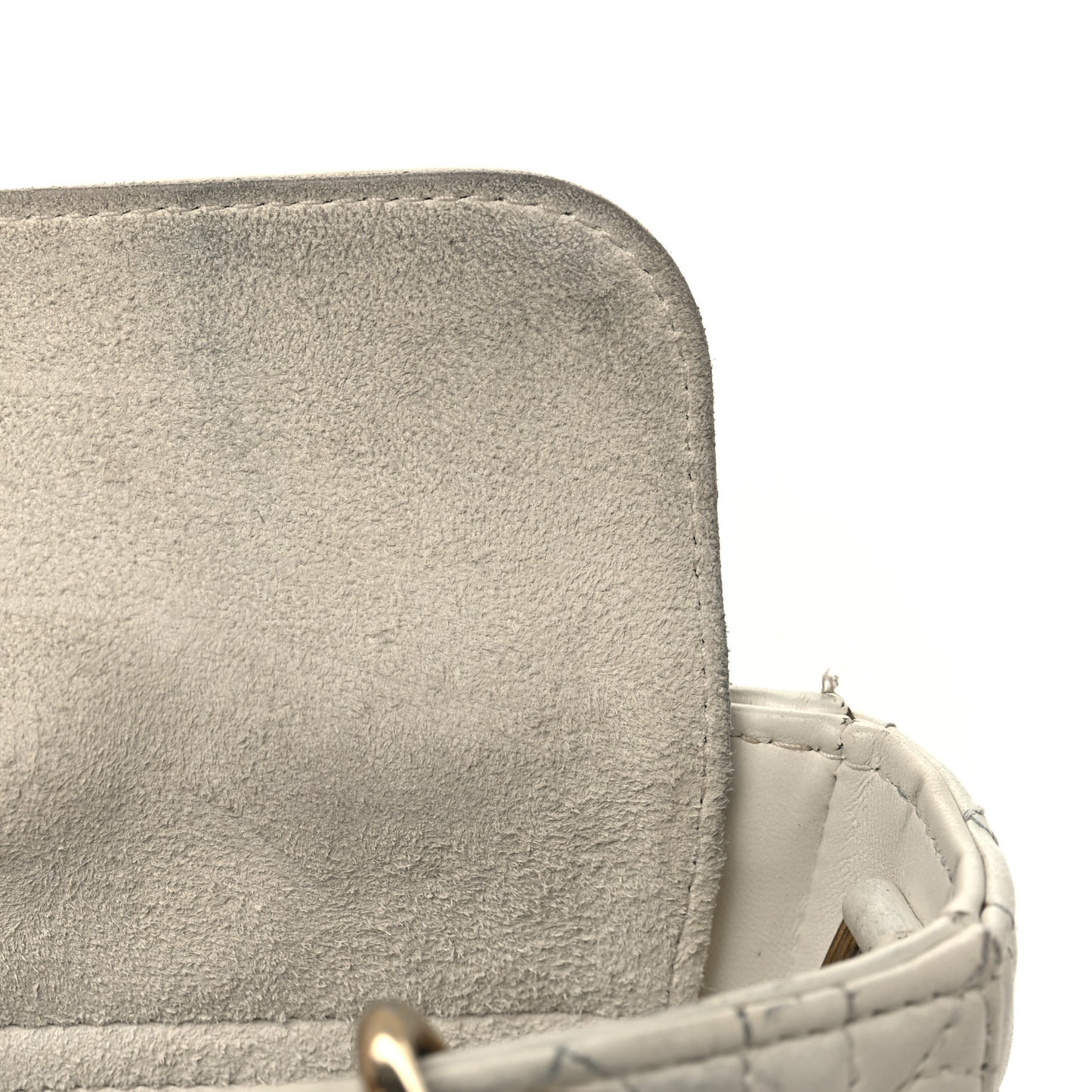 Lambskin Cannage Dioramour Micro Lady D-Joy Latte