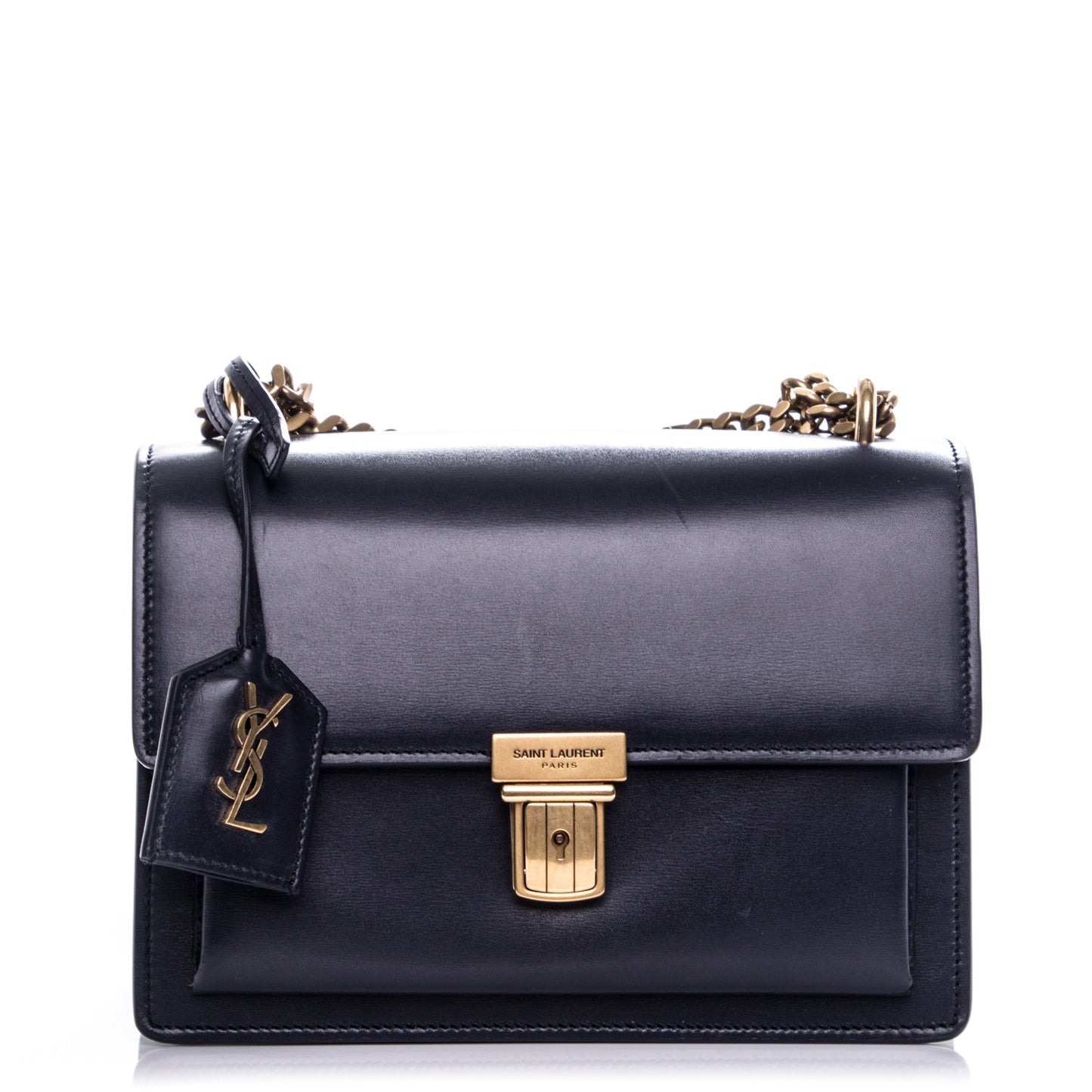 Smooth Calfskin Small High School Shoulder Bag Navy