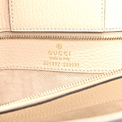 Gucci Pebbled Calfskin Medium Swing Tote Off White 6 of 9