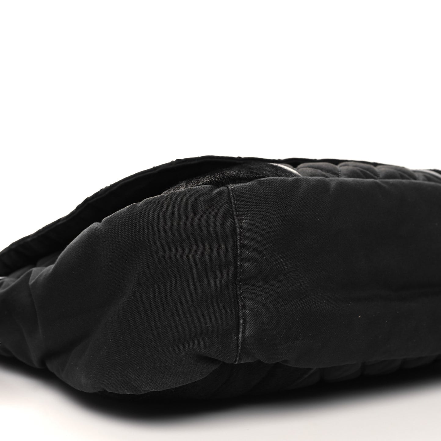 Canvas Pony Hair Quilted Sport CC Messenger Black