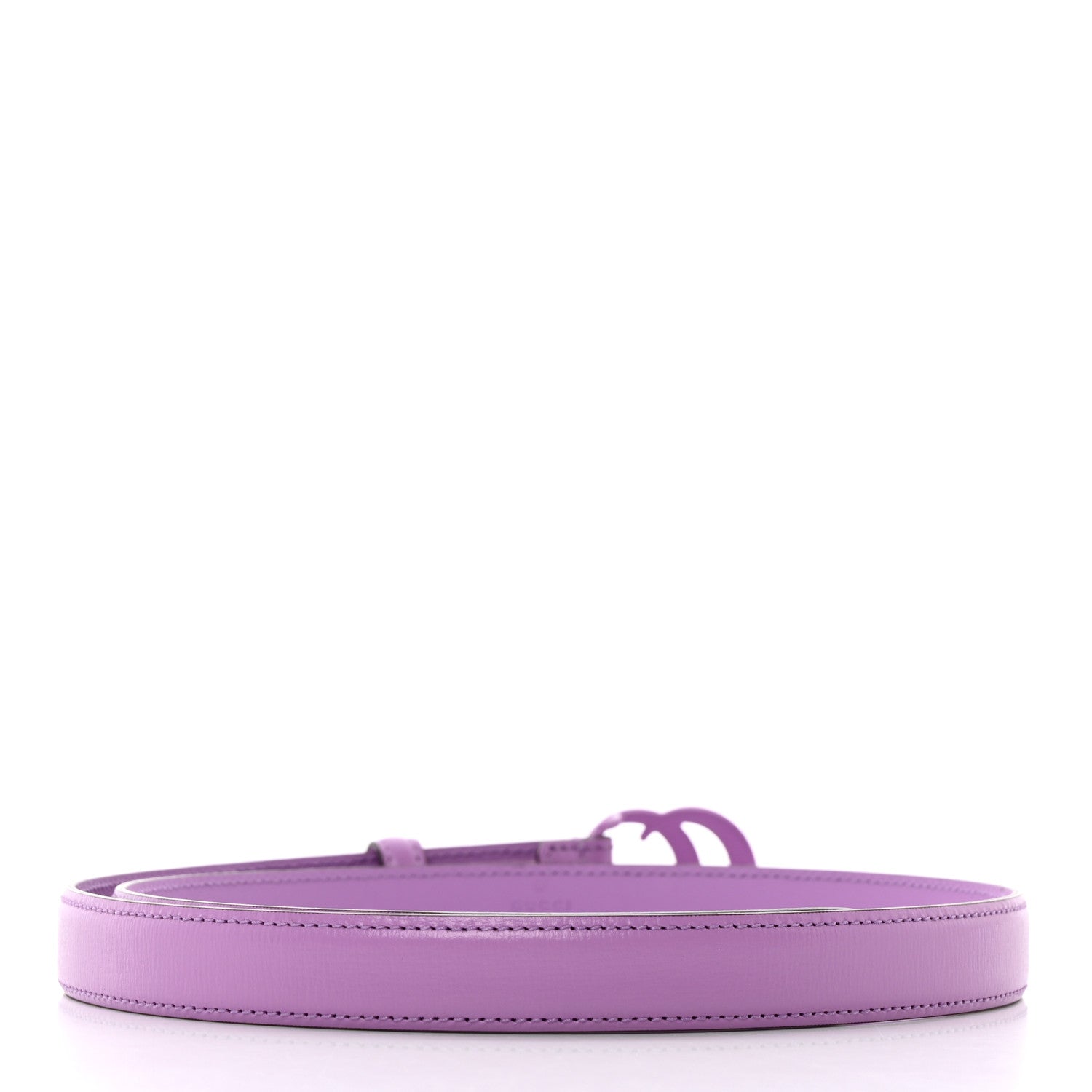 Gucci Azalea Calfskin Enamel Monochrome Double G 20mm Belt 75 30 Wisteria Chic 2 of 7