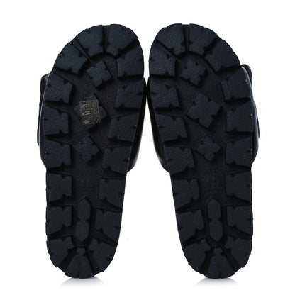 Prada Nappa Soft Padded Triangle Slide Sandals 41 Black 7 of 11