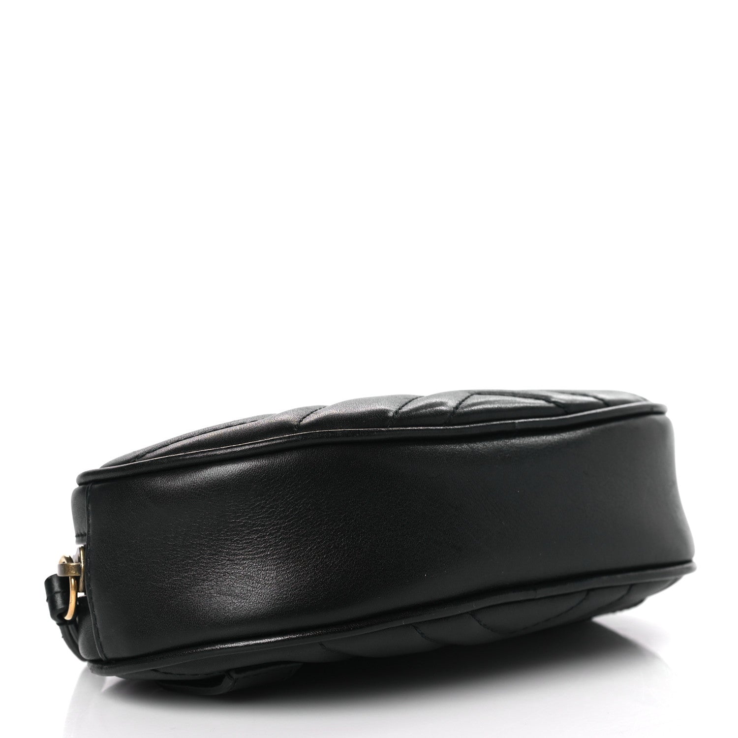Gucci Calfskin Matelasse GG Marmont Belt Bag 75 30 Black 4 of 9