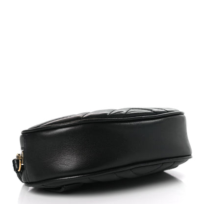 Gucci Calfskin Matelasse GG Marmont Belt Bag 75 30 Black 4 of 9