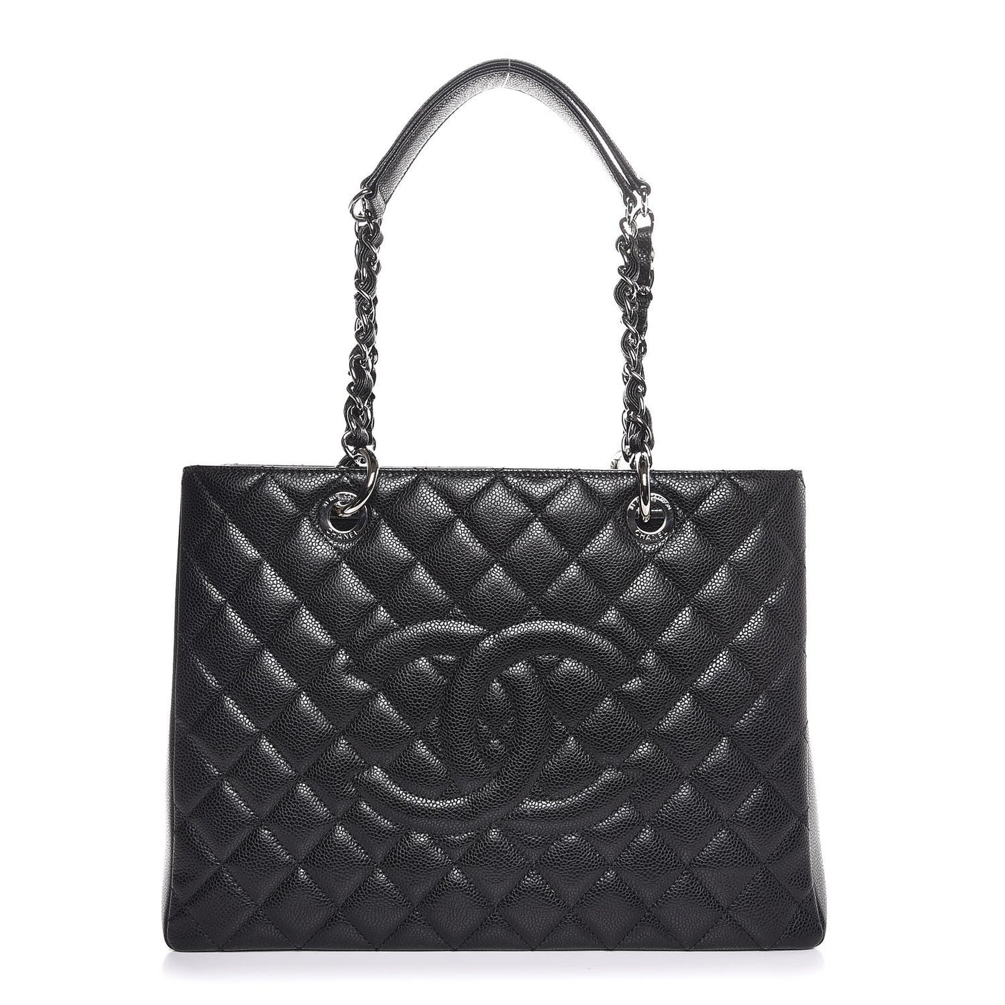 Caviar Quilted Grand Shopping Tote GST Black