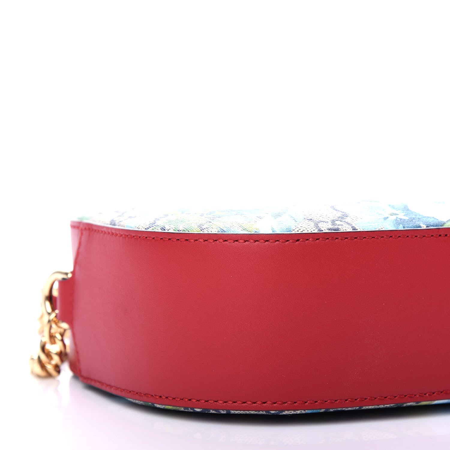Gucci GG Supreme Monogram Blooms Mini Chain Shoulder Bag Beige Blue Navy Hibiscus Red 8 of 10