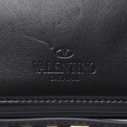 Valentino Garavani Calfskin Small Rockstud Demilune Double Handle Satchel Black 9 of 10