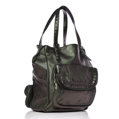 Bottega Veneta Iridescent Scarabee Multi Pocket Tote Bag Green 3 of 10