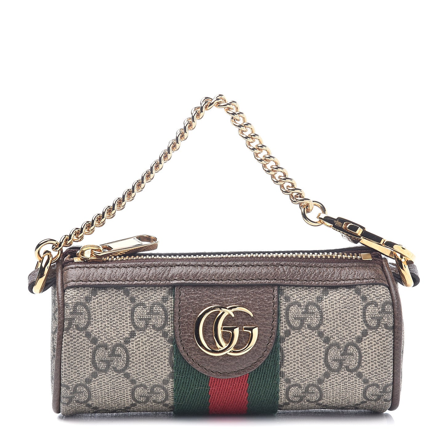 GG Supreme Monogram Web Ophidia Barrel Coin Purse Beige New Acero