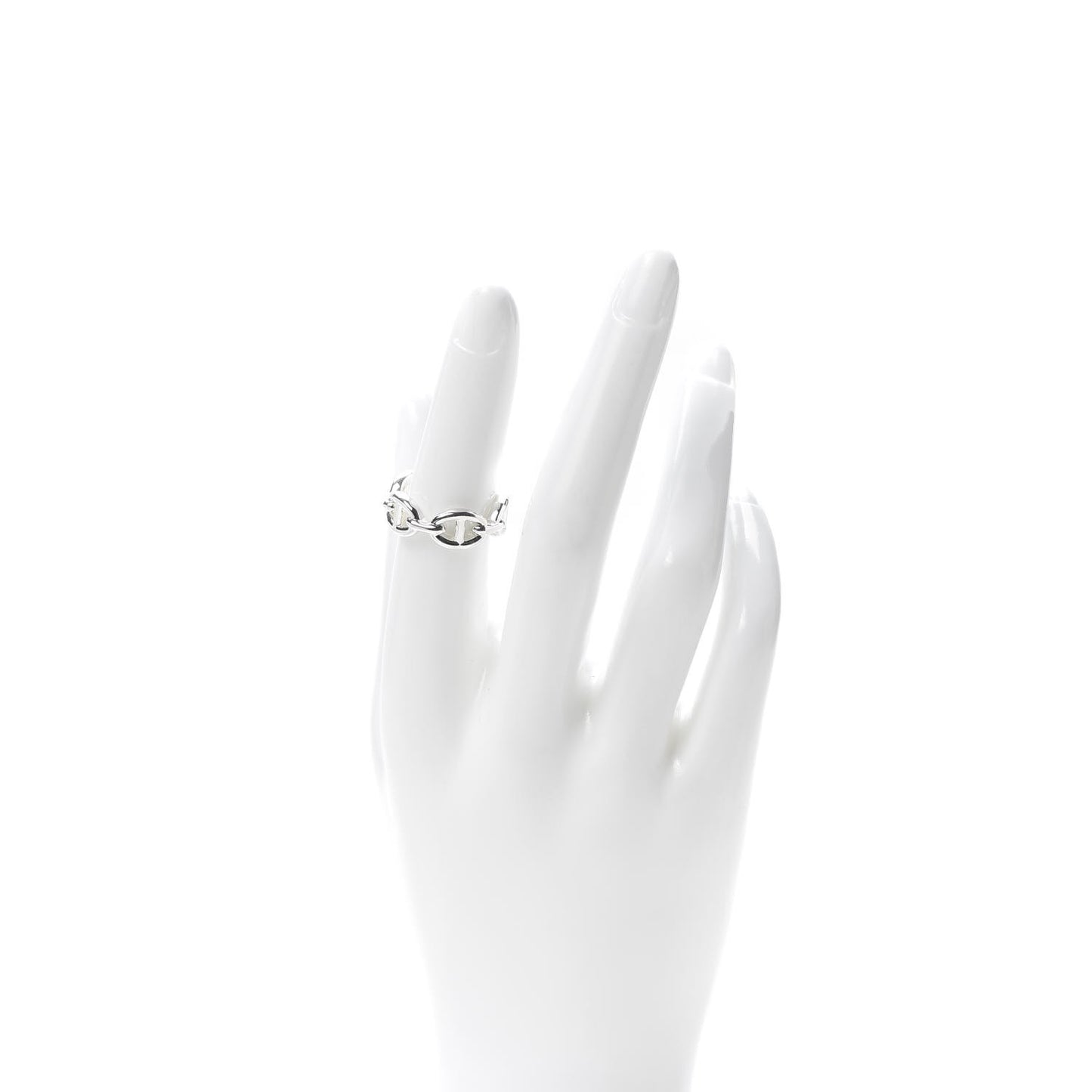 Sterling Silver PM Chaine d'Ancre Enchainee Band Ring 52 6