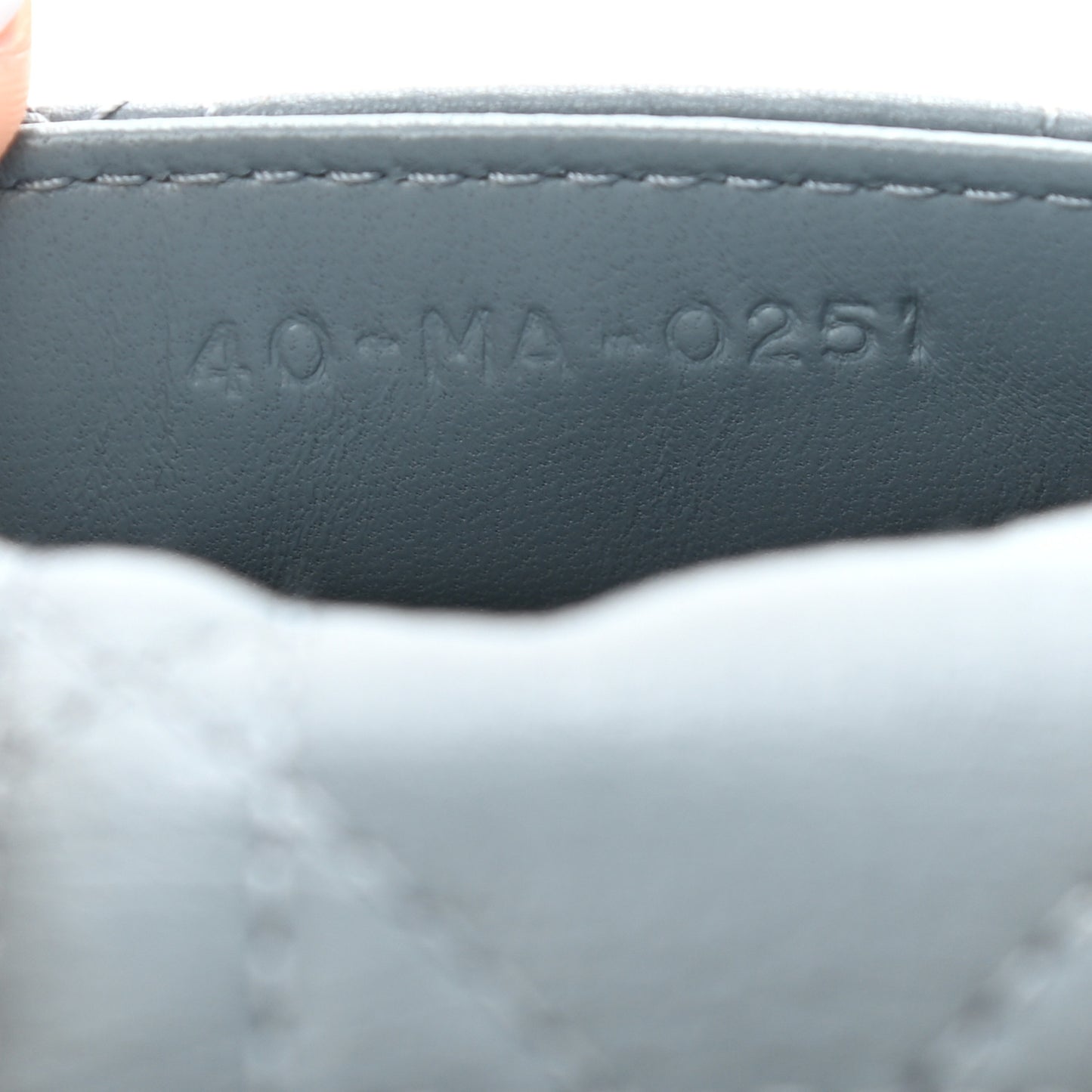Supple Calfskin Cannage Micro Caro Bag Cloud Blue