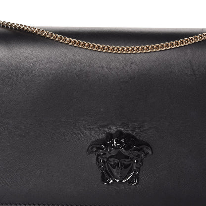 Versace Calfskin Palazzo Chain Evening Bag Black 14 of 15
