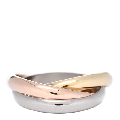 Cartier 18K Pink Yellow White Gold Classic Trinity Ring 57 8 3 of 4