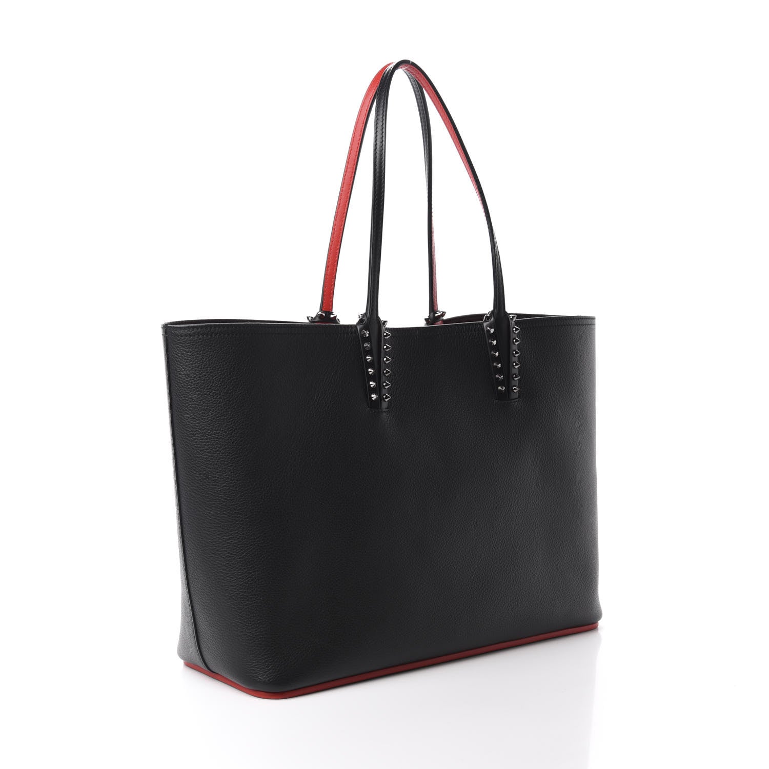 Christian Louboutin Calfskin Spikes East West Cabata Tote Black 3 of 10