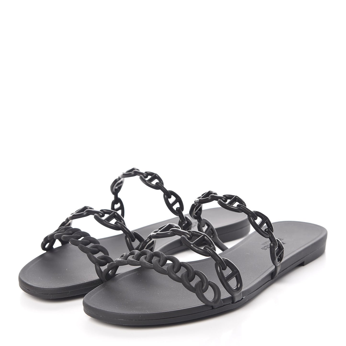 Rubber Chaine d'Ancre Rivage Sandals 37 Black