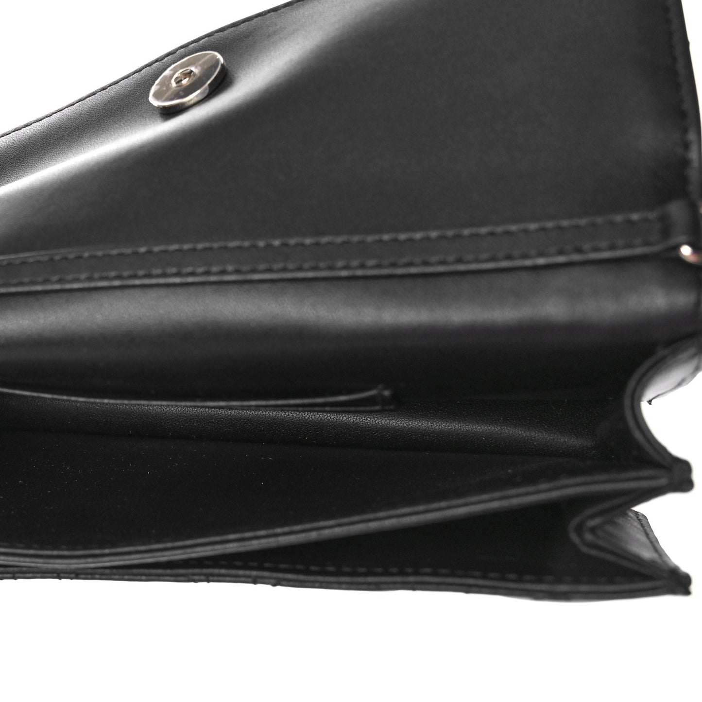 Lambskin Lady Dior Top Handle Clutch Black