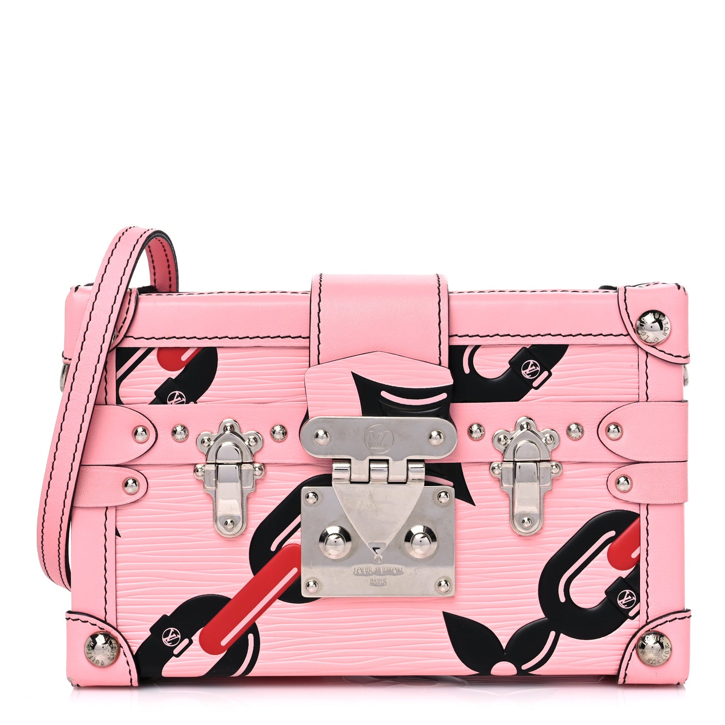 Epi Chain Flower Petite Malle Pink