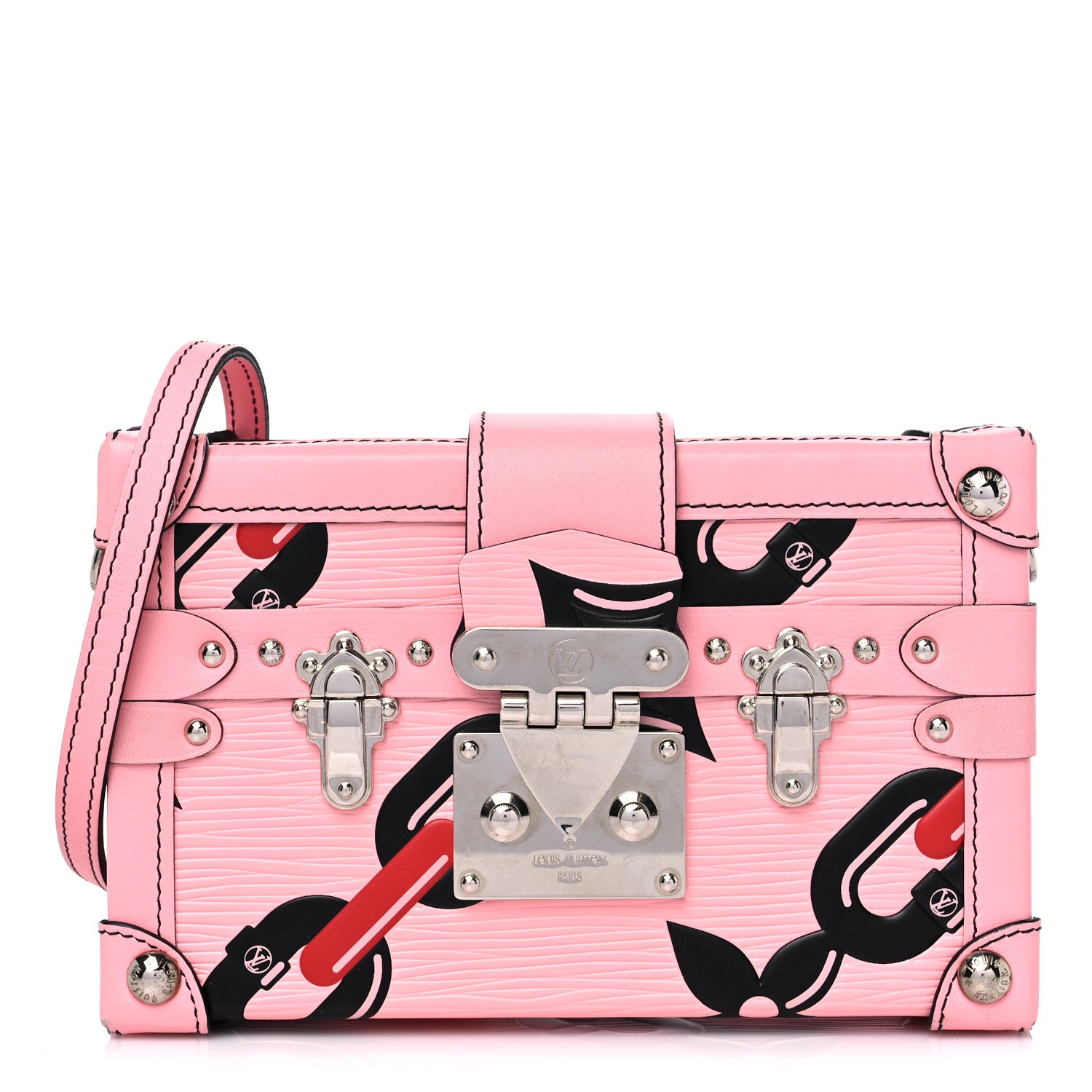 Louis Vuitton Epi Chain Flower Petite Malle Pink 1 of 13