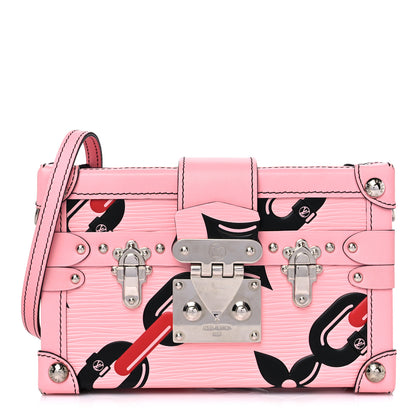 Louis Vuitton Epi Chain Flower Petite Malle Pink 1 of 13