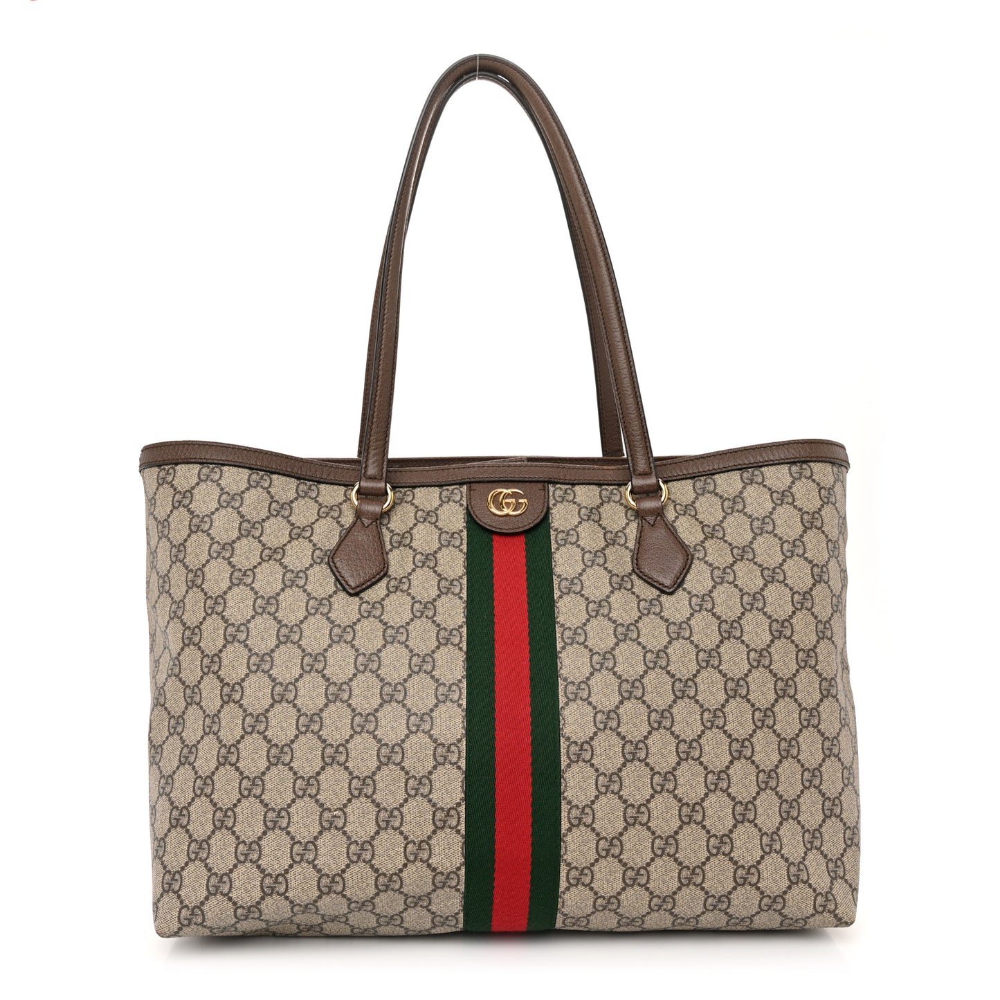 GG Supreme Monogram Medium Ophidia Shopping Tote Brown