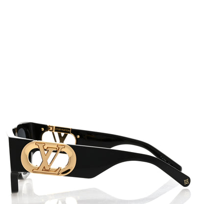 Louis Vuitton Acetate LV Link Square Sunglasses Z1478W Black 3 of 7