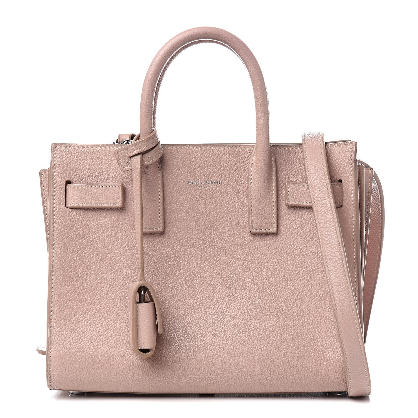 Grained Calfskin Nano Sac De Jour Antique Rose