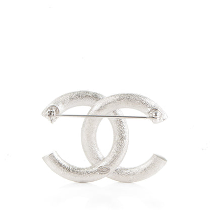 Chanel Baguette Crystal CC Brooch Silver 3 of 4