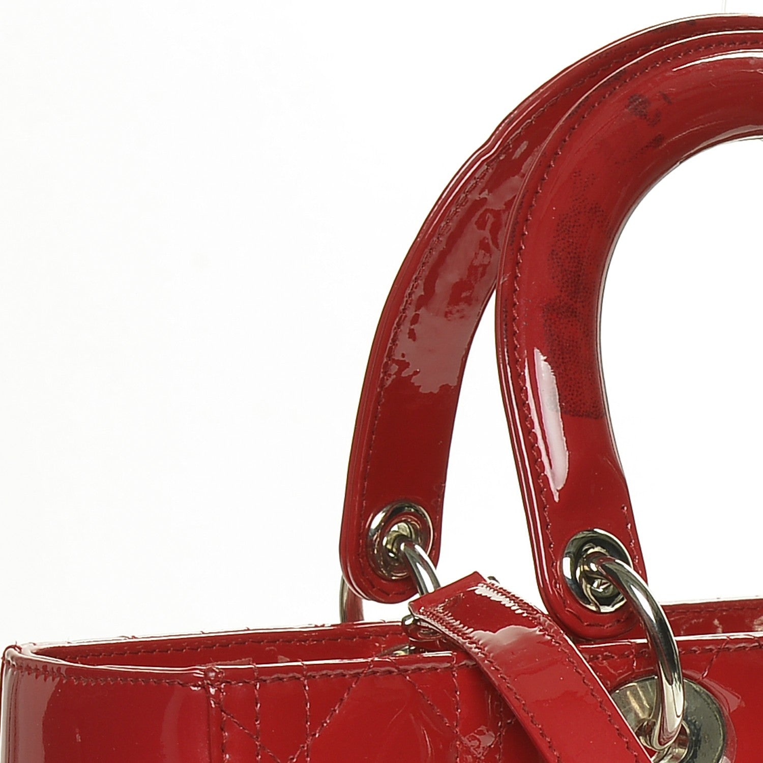 Christian Dior Patent Cannage Large Lady Dior Red 8 of 8