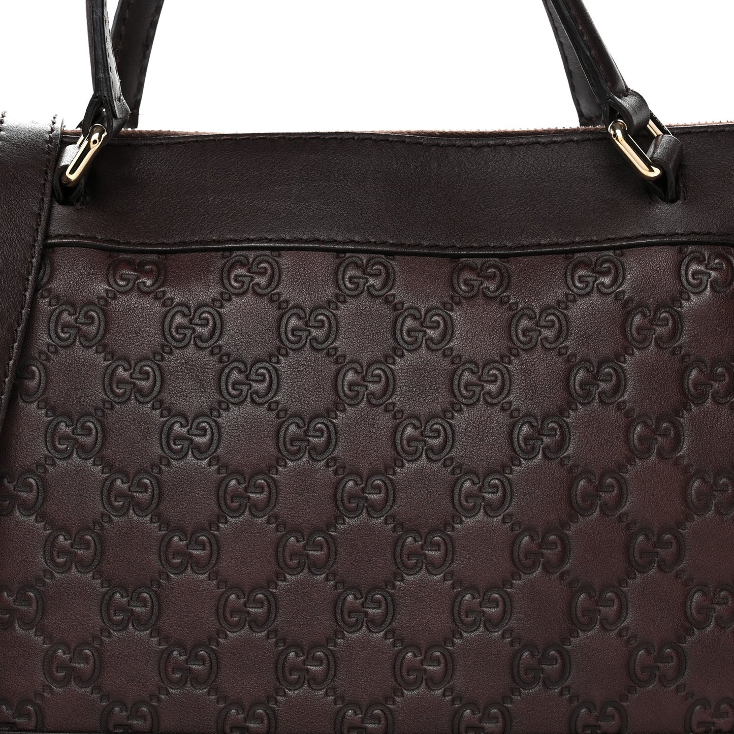 Guccissima Mayfair Top Handle Satchel Dark Brown