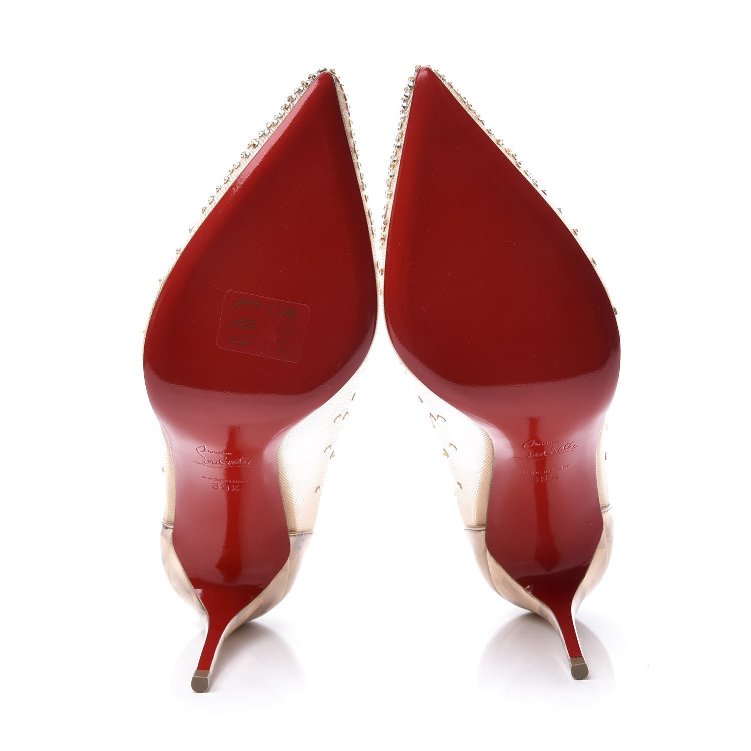 Christian Louboutin Crystal Strass Follies 85 Pumps 39.5 Gold 6 of 10
