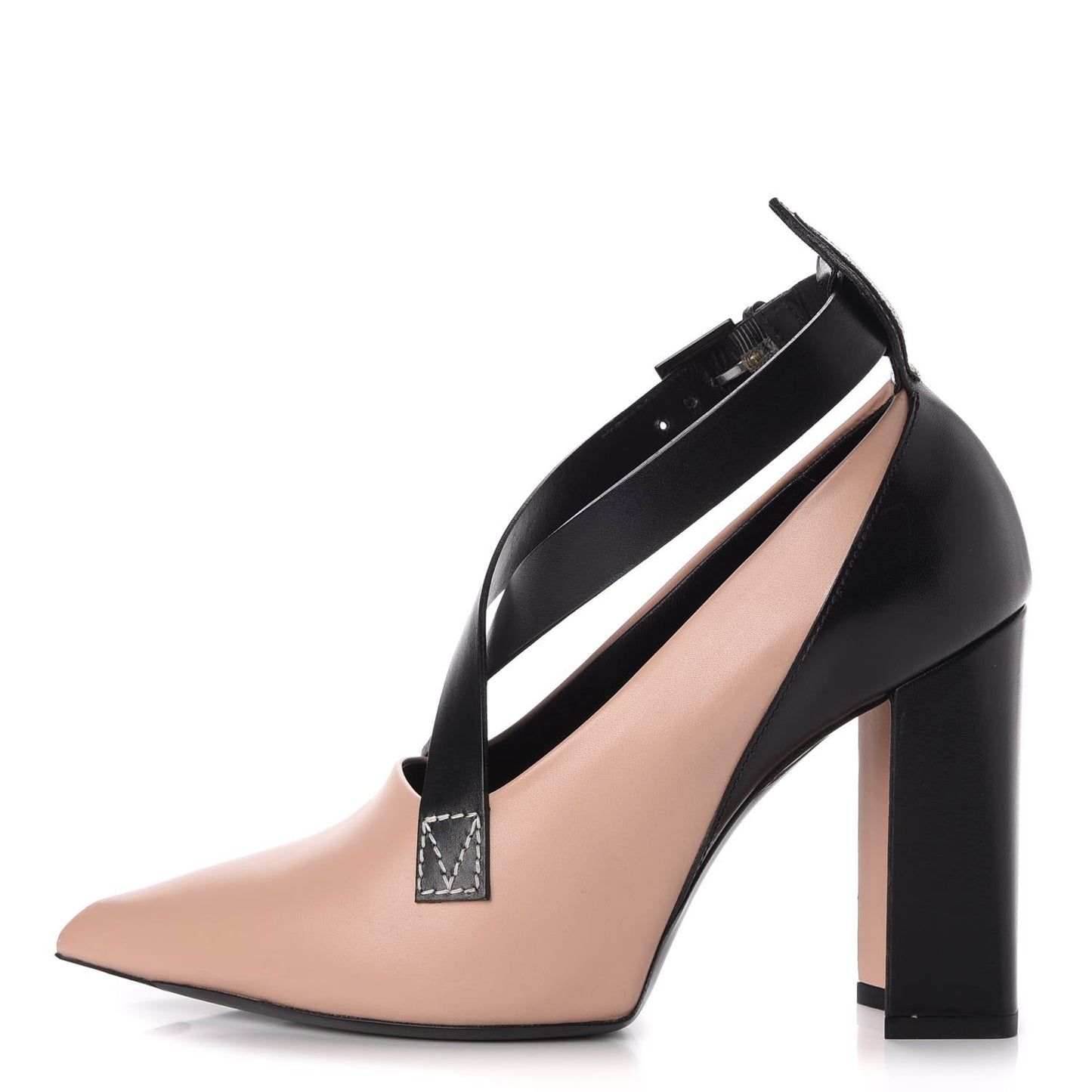 Calfskin Gamble Diva Pumps 39 Nude