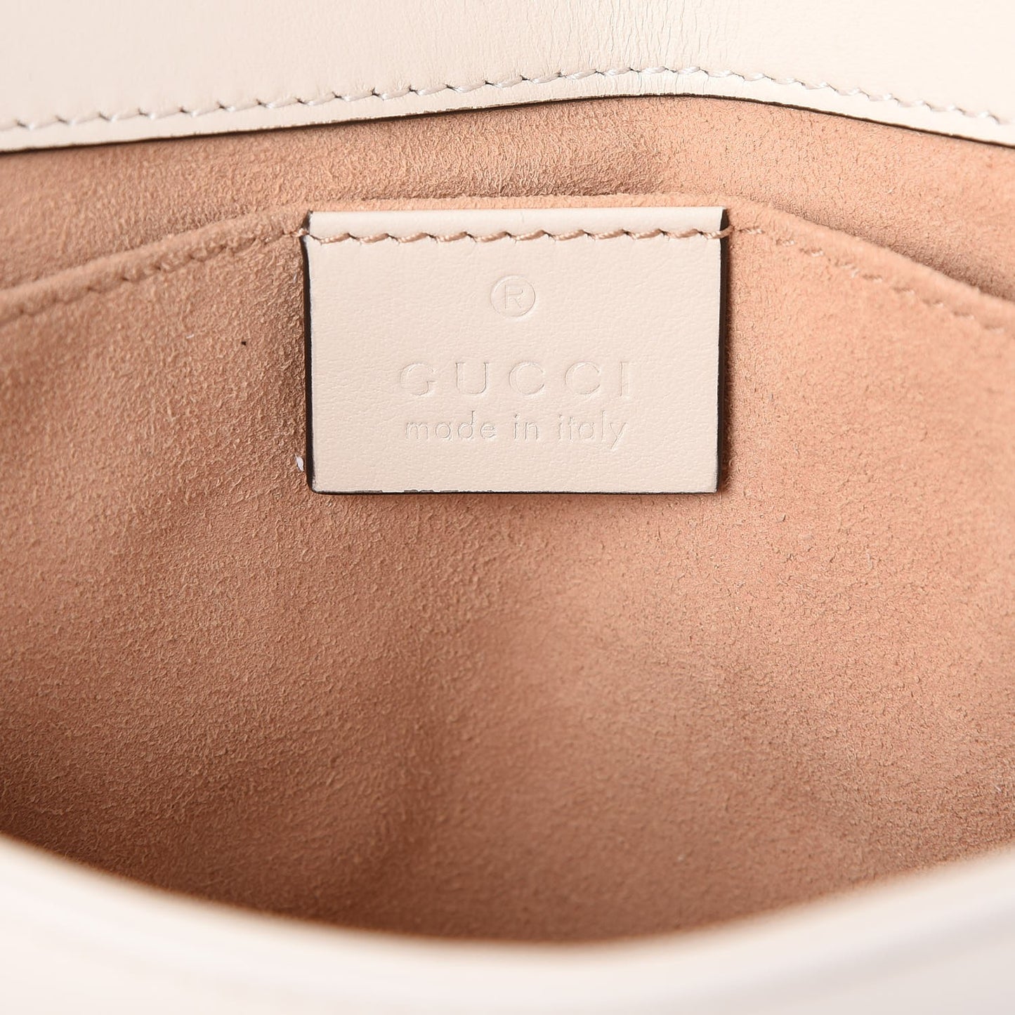 Calfskin Matelasse Mini GG Marmont Shoulder Bag White