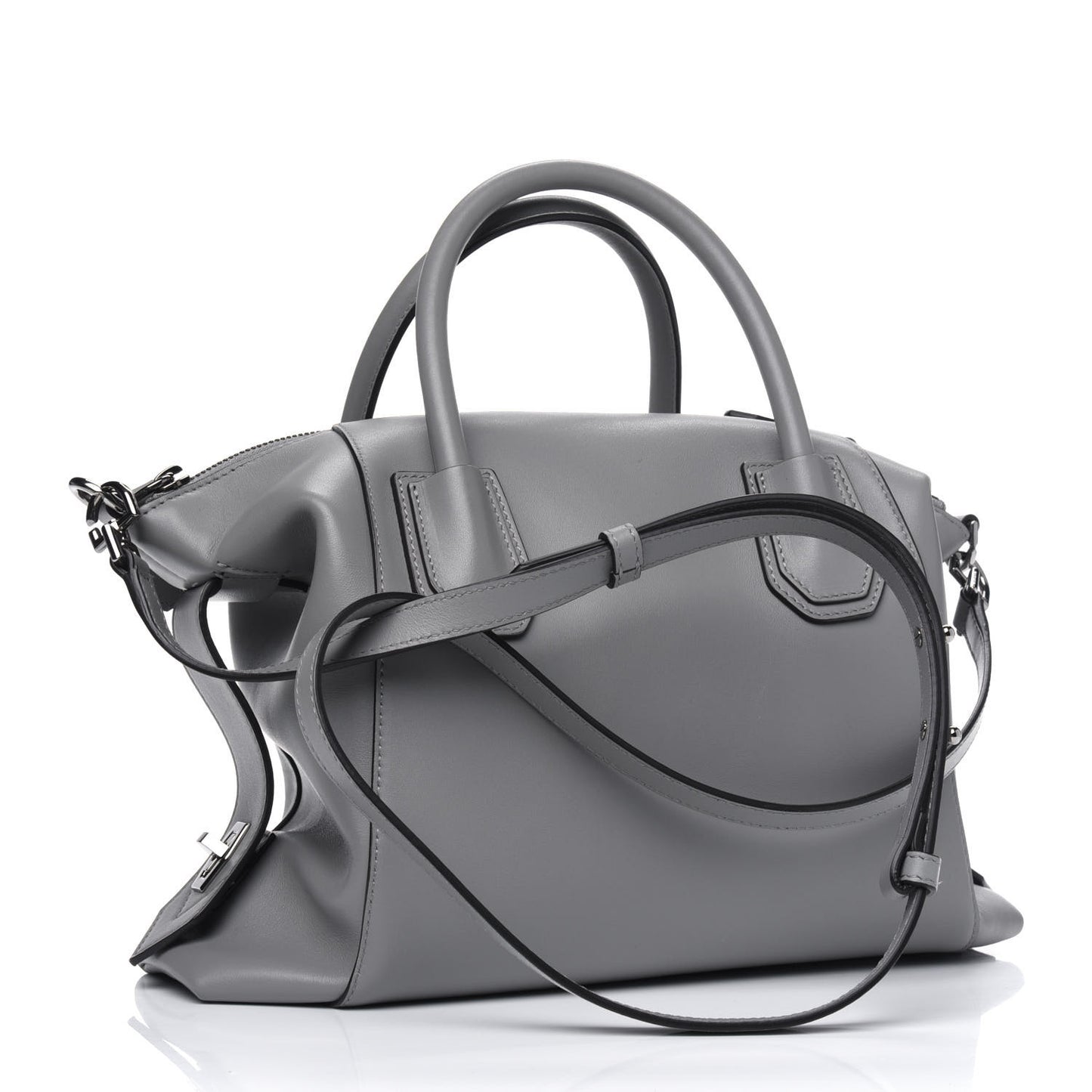 Calfskin Small Soft Antigona Pearl Grey