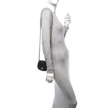 Chanel Calfskin Quilted Mini Coco Mail Clutch with Chain Black 3 of 11