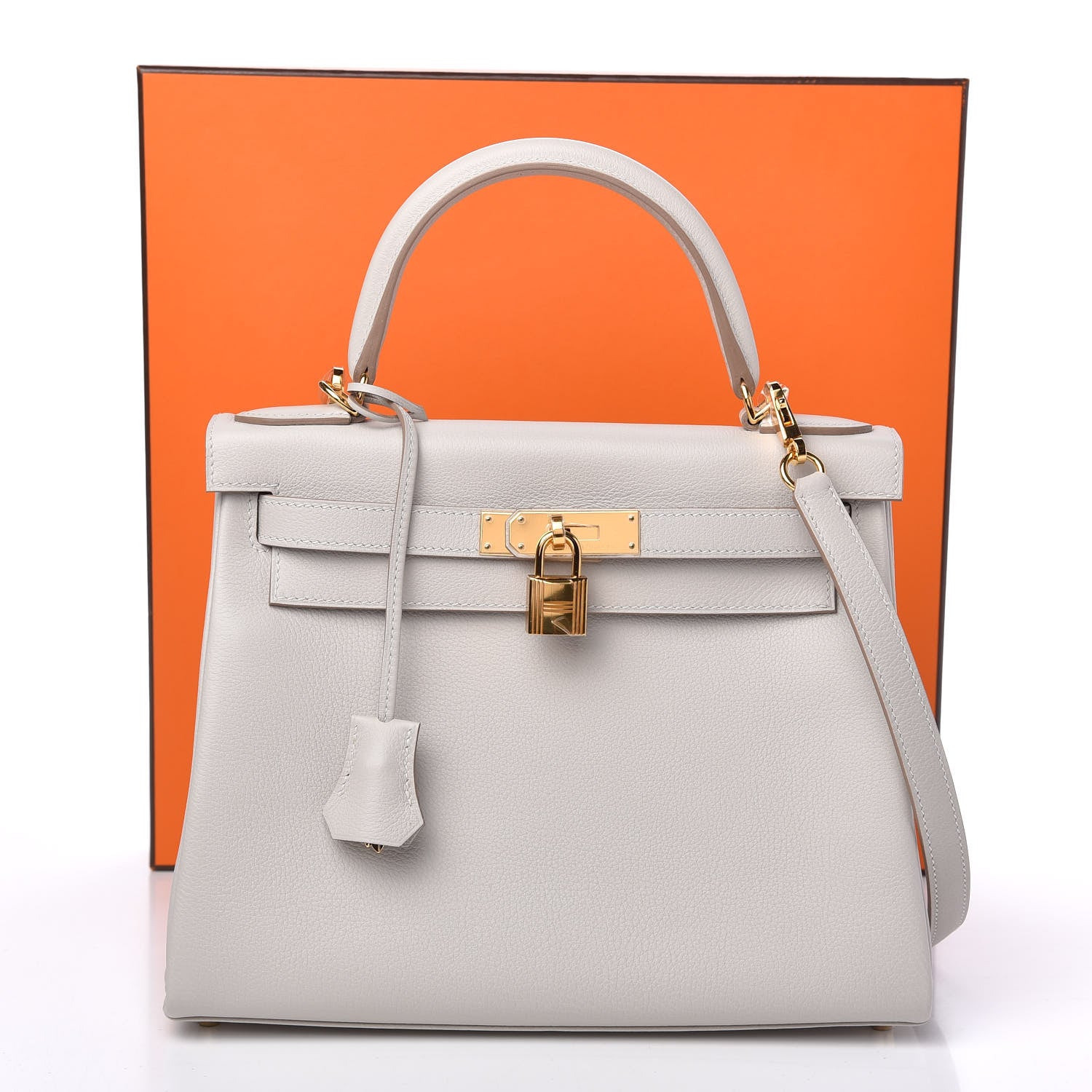 Hermes Evercolor Kelly Retourne 28 Gris Perle 10 of 10