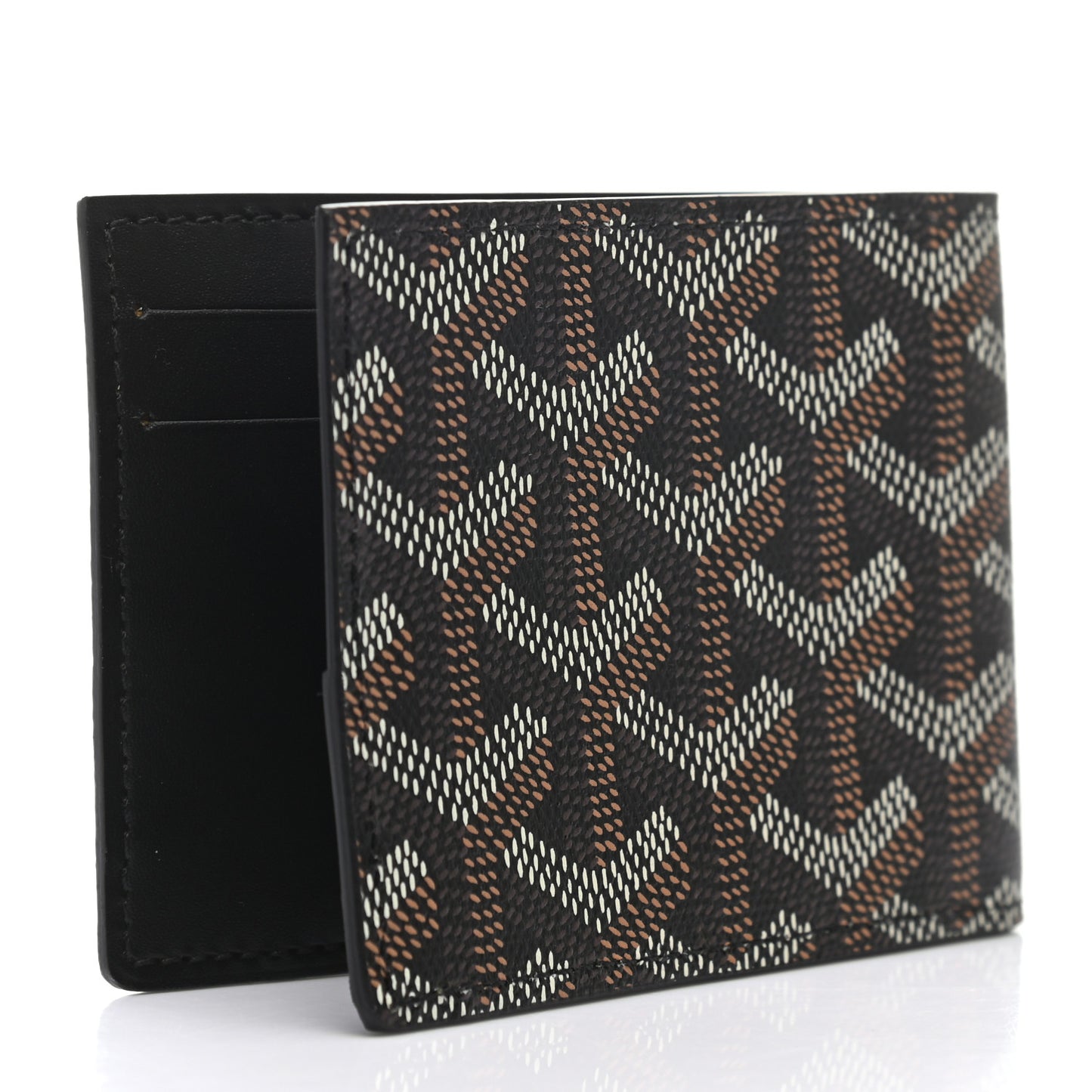 Goyardine Multi Slot Bi-Fold Wallet Black