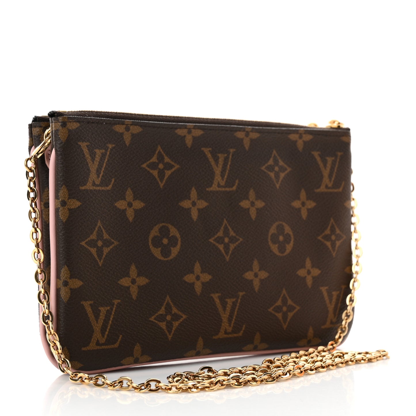 Monogram 2020 Christmas Animation Big Wheel Double Zip Pochette Rose Ballerine