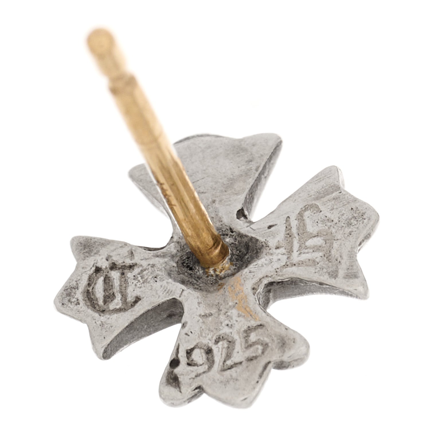 Chrome Hearts Sterling Silver CH Plus Single Stud Earring 1712721