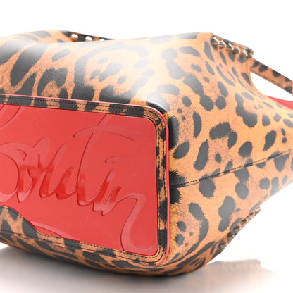 Christian Louboutin Calfskin Empire Leopard Print Spiked Cabarock Shopper Tote Spicy 9 of 9