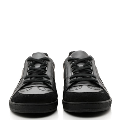 Christian Dior Calfskin Suede Logo Sneakers 39 Black 2 of 8